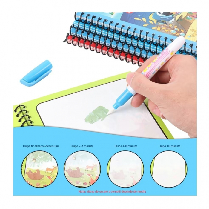 Carte reutilizabilă de colorat cu apă Magic Water Book- Frozen [3]