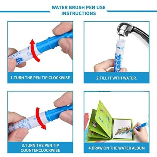 Carte reutilizabilă de colorat cu apă Magic Water Book- Peppa Pig [3]