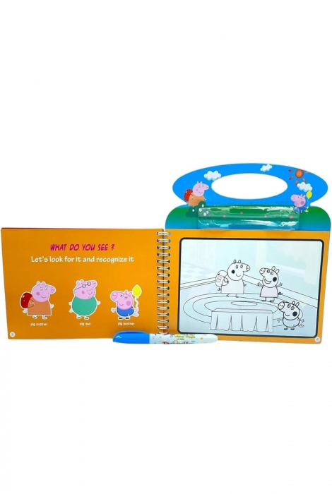 Carte reutilizabilă de colorat cu apă Magic Water Book- Peppa Pig [2]