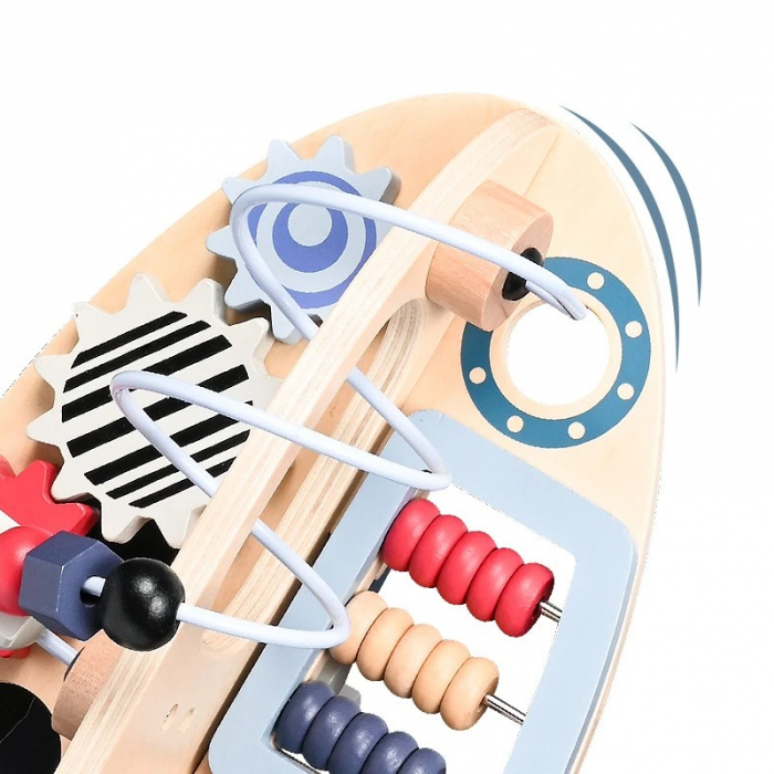 Centru de activitati din lemn RACHETA Multi function rocket around the bead [4]