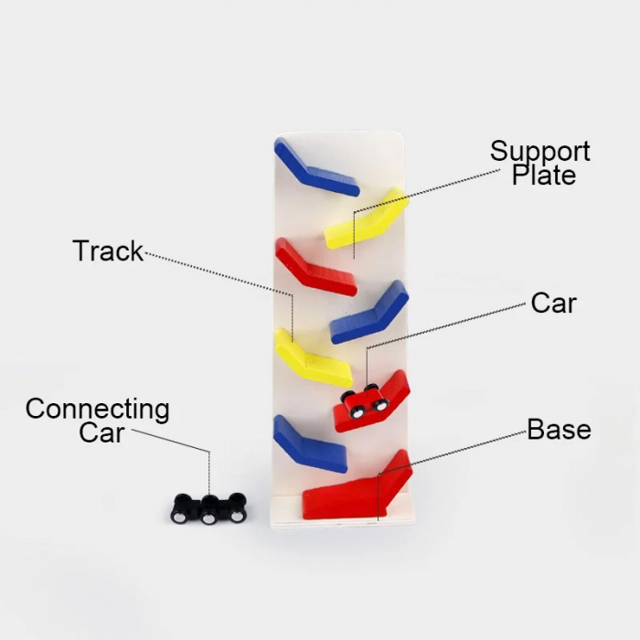 Circuit din lemn cu 3 maşinuţe - Slippery cars [6]