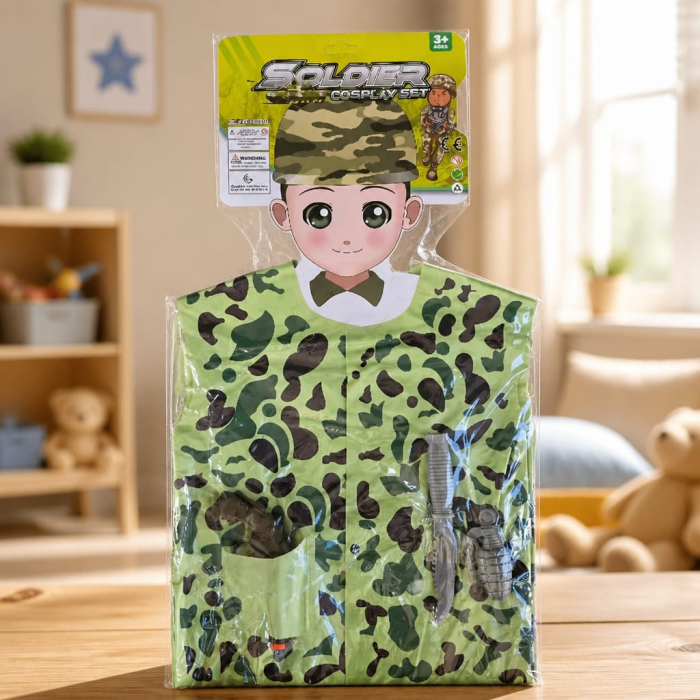Costum tematic cu accesorii din plastic Soldat 3-7 ani [2]