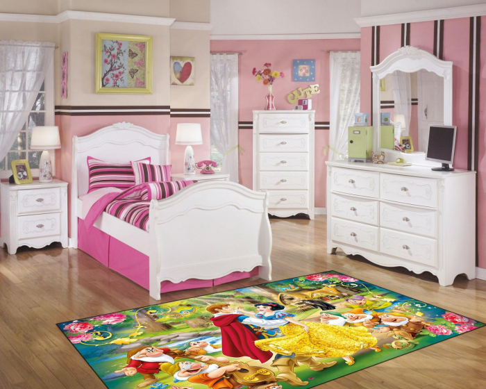 Covor moale antiderapant model Alba ca Zapada si cei 7 pitici 120 x 180 cm [2]