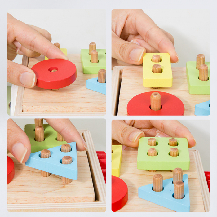 Cub de activitati 9 in 1 din lemn Nine in one busy box [7]