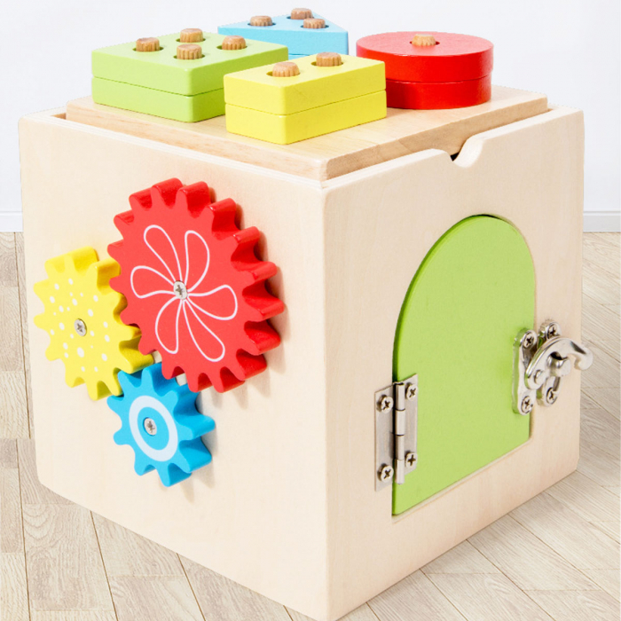 Cub de activitati 9 in 1 din lemn Nine in one busy box [2]