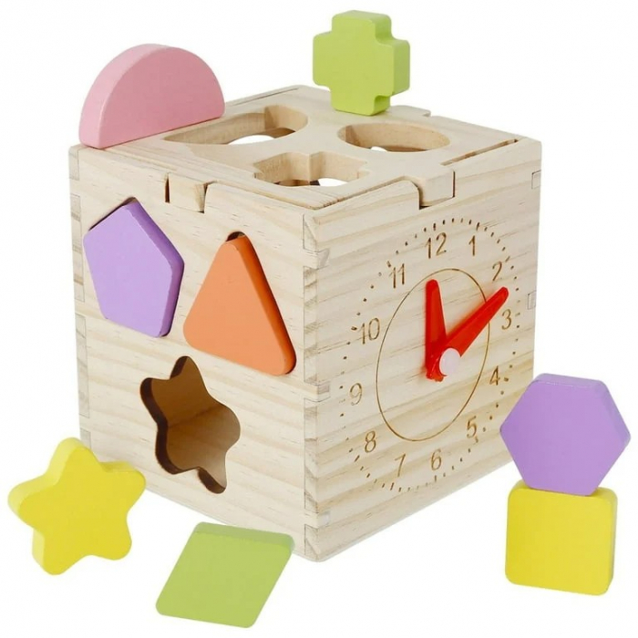 Cub sortator forme geometrice din lemn Intelligence box [4]