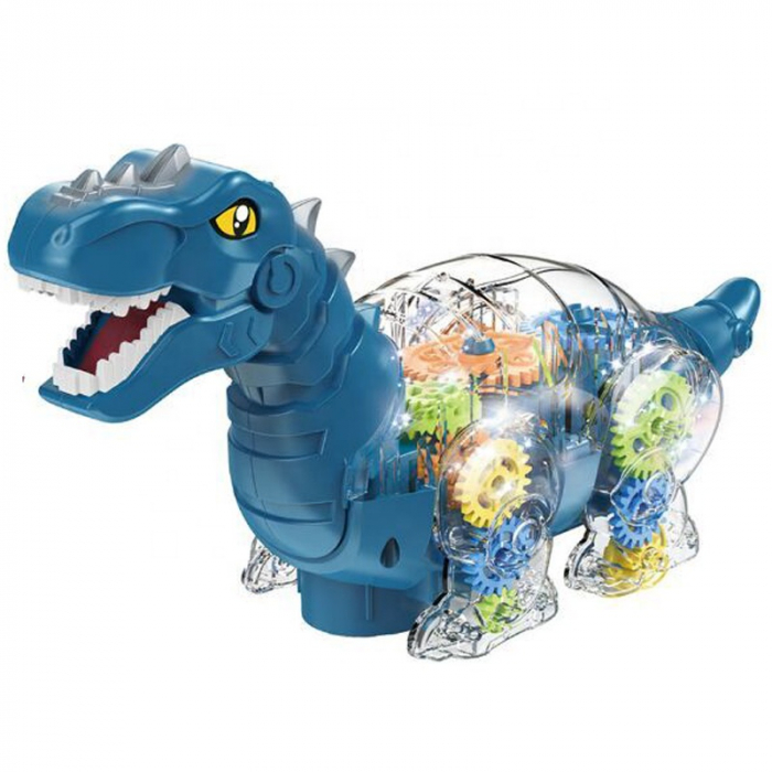 DINOZAUR cu sunete şi lumini cu carcasă transparentă GEAR DINOS TYRANNOSAURUS [2]