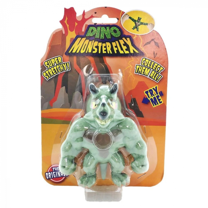 Figurina Monster Flex Dino, Monstrulet care se intinde, Tricerox [2]