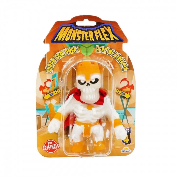 Figurina Monster Flex, Monstrulet care se intinde, S4, King Skeleton [3]