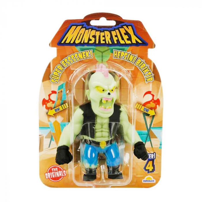 Figurina Monster Flex, Monstrulet care se intinde, S4, Punk Zombie [3]