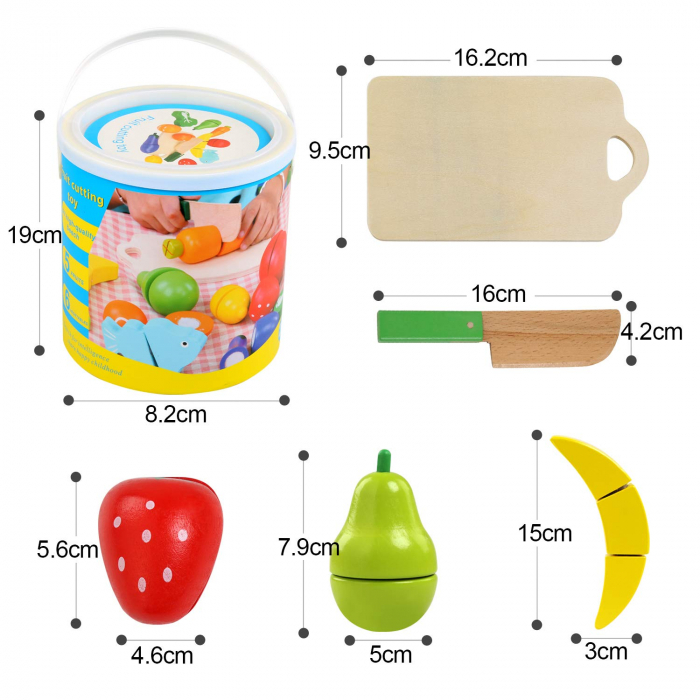 Găletuşă cu fructe şi legume de feliat din lemn [12]