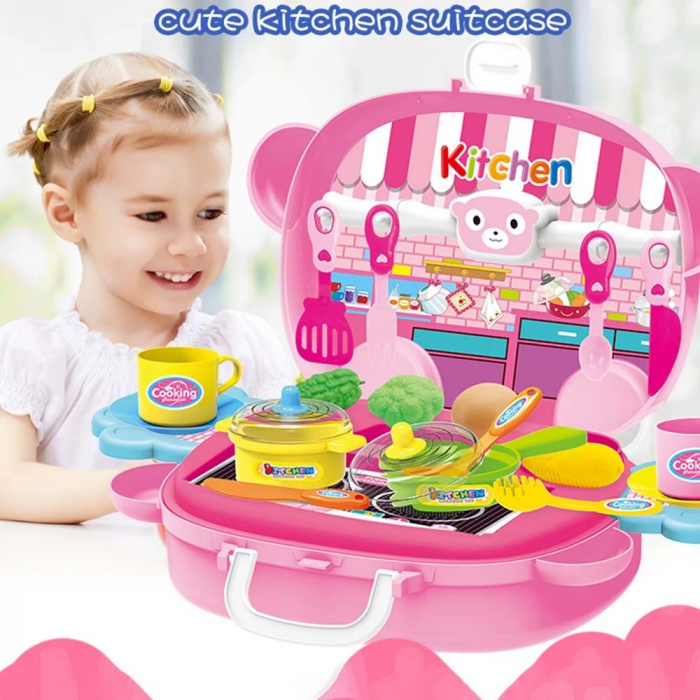 Gentuţă MICUL BUCATAR design ursulet pe roti- Kitchen portable suitcase [5]