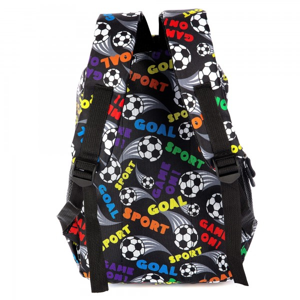 Ghiozdan mediu scoala 4 compartimente  38 x 25 x 15 cm Mesco mingi fotbal [2]