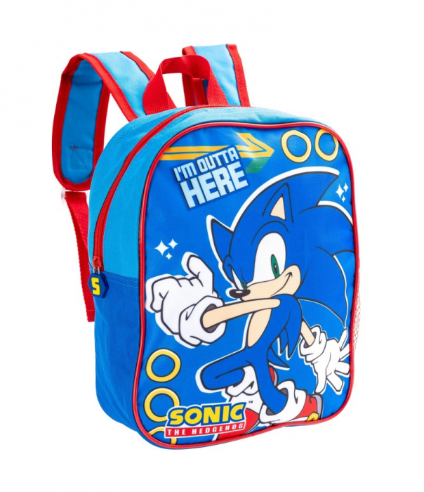 Ghiozdan Mic Pentru Gradinita Sonic I'm outta here, 33 Cm [1]