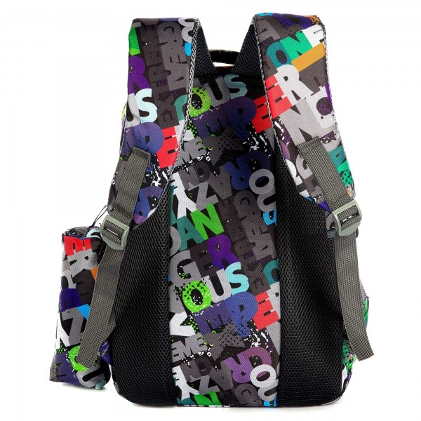 Ghiozdan scoala Mesco Extreme 4 compartimente si penar, Multicolor, 44 x 32 x 16 cm [2]