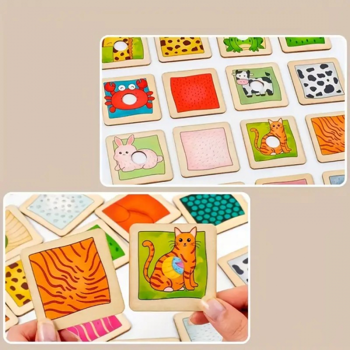 Joc 2 in 1 Asociaza animalul dupa colorit si joc de insiruit [3]