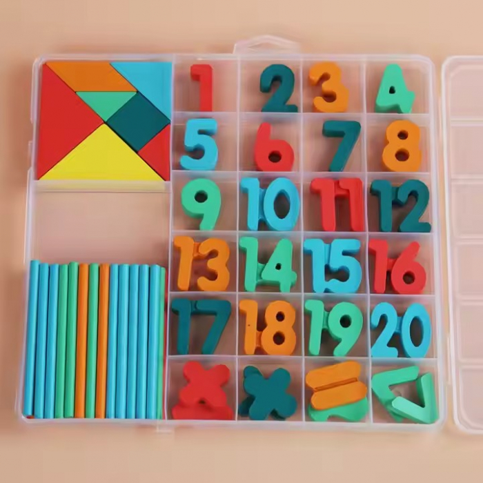 Joc 2 in 1 din lemn Invata matematica si tangram [2]