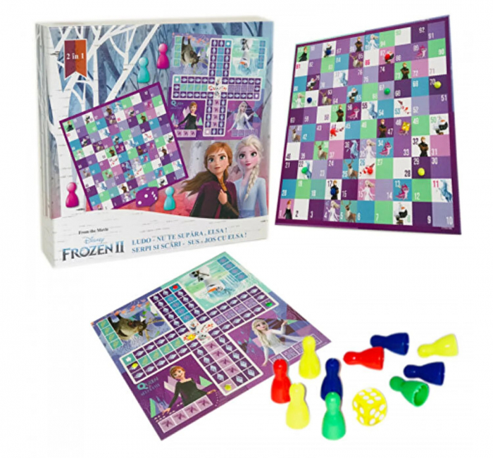 Joc 2 in 1 FROZEN - LUDO- Nu te supara, Elsa! / SERPI SI SCARI - Sus-Jos cu Elsa [3]