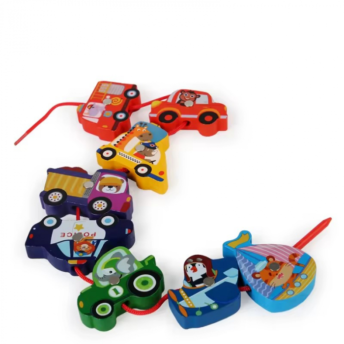 Joc 3 in 1 puzzle, pescuit magnetic si joc de insiruit din lemn [3]