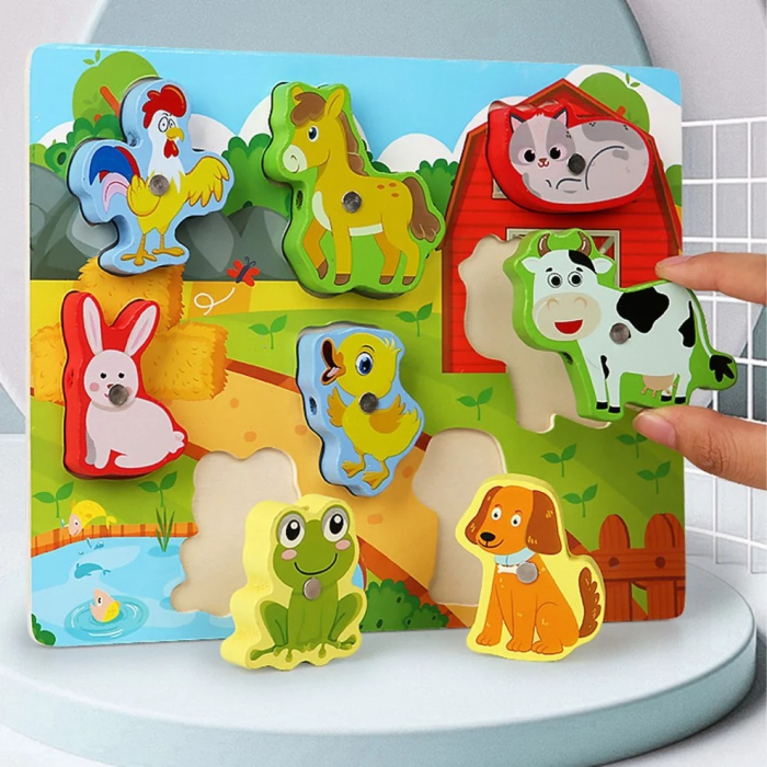Joc 3 in 1 puzzle, pescuit magnetic si joc de insiruit FERMA [5]