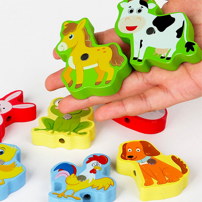 Joc 3 in 1 puzzle, pescuit magnetic si joc de insiruit INSECTE [2]