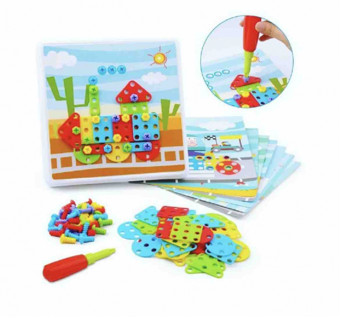 Joc creativ cu suruburi si surubelnita 116 piese Creative Discovery [3]