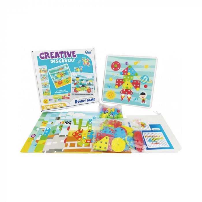 Joc creativ cu suruburi si surubelnita 116 piese Creative Discovery [2]