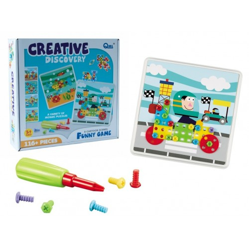 Joc creativ cu suruburi si surubelnita 116 piese Creative Discovery [6]