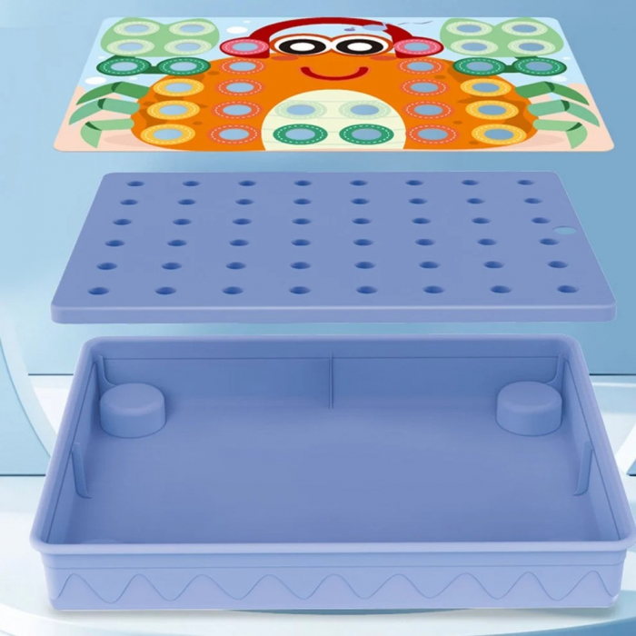 Joc creativ mozaic cu butoni MUSHROOM NAIL PUZZLE [9]