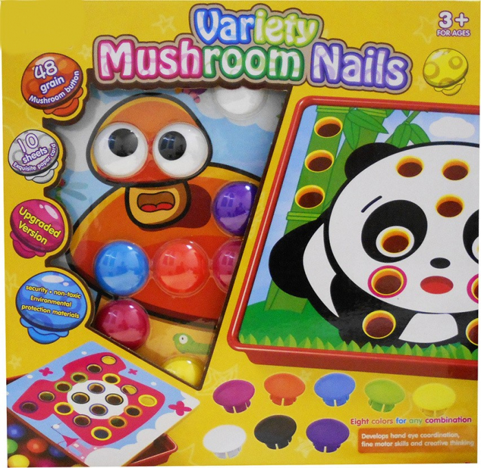 Joc creativ mozaic cu butoni Variety Mushroom Nails [3]