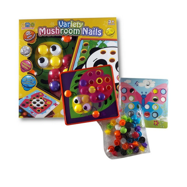 Joc creativ mozaic cu butoni Variety Mushroom Nails [2]