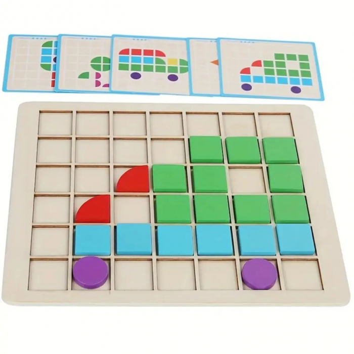 Joc de creativitate de tip mozaic din lemn Originality magic puzzle [4]