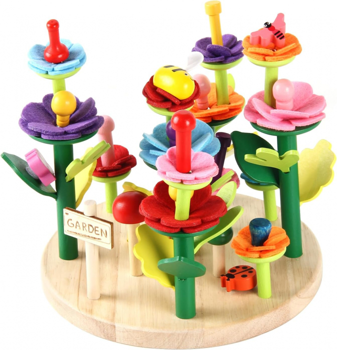 Joc de creativitate din lemn construieste gradina de flori [2]