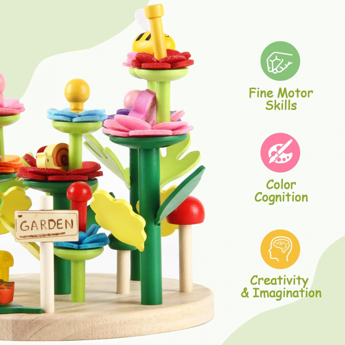 Joc de creativitate din lemn construieste gradina de flori [5]