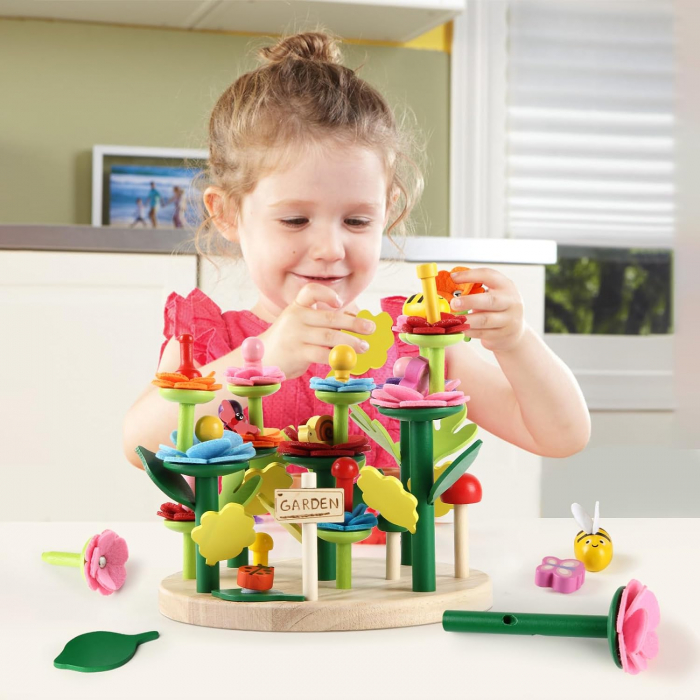 Joc de creativitate din lemn construieste gradina de flori [4]