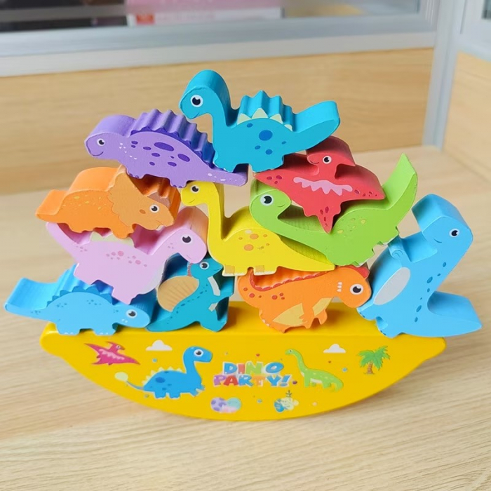 Joc de echilibru din lemn balanta dinozauri - Dinosaur balance [2]