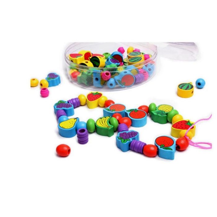 Joc de insiruit din lemn fructe Digital Fruit Bead [2]