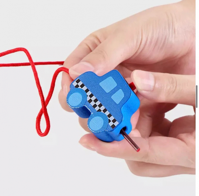 Joc de înşiruit din lemn VEHICULE - Multifunction car building blocks [3]