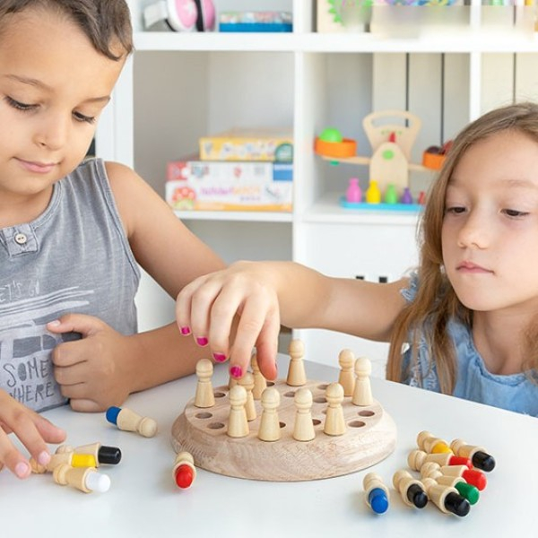 Joc de memorie din lemn Memory Chess [3]