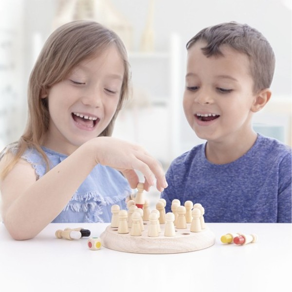 Joc de memorie din lemn Memory Chess [4]