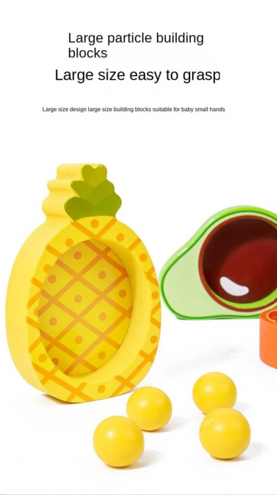 Joc de motricitate, indemanare si clasificare culori cu bilute Fructe - Fruit color classification [4]