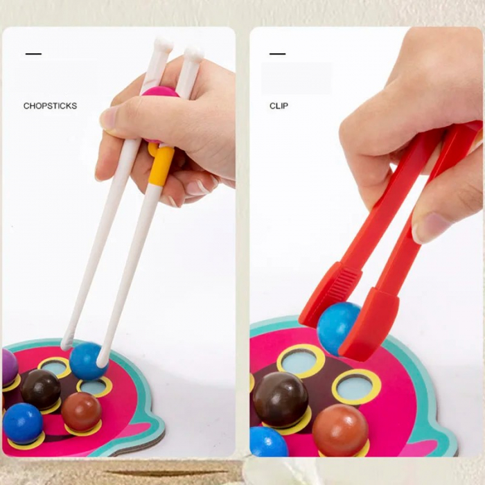 Joc de motricitate si asociere culori gargarita Pincer bead game [5]