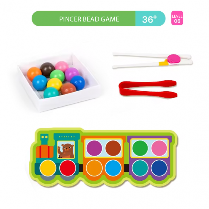 Joc de motricitate si asociere trenulet Pincer bead game [2]