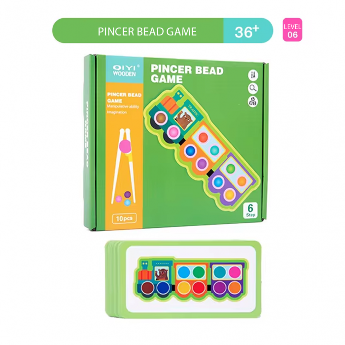 Joc de motricitate si asociere trenulet Pincer bead game [3]