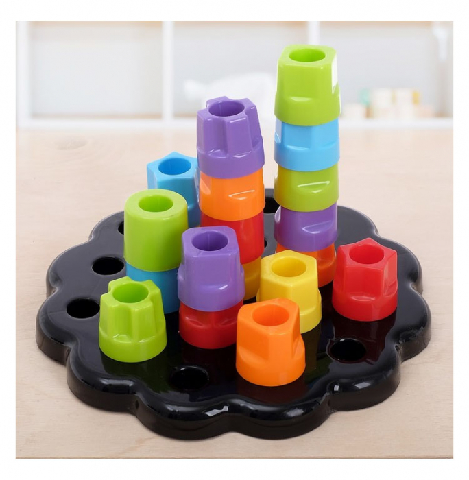 Joc de motricitate, sortare si stivuit Tots first chunky pegs [4]