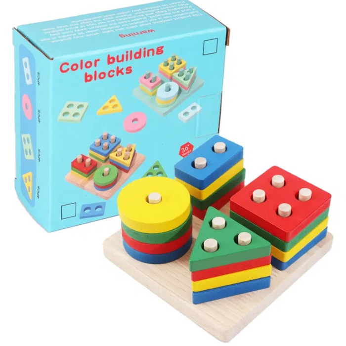 Joc de tip Montessori - Sortator cu 4 forme geometrice [1]