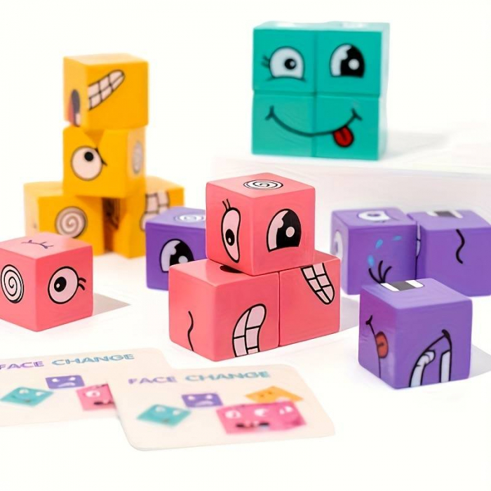 Joc de tip Puzzle Expresii faciale cu sonerie - Face change Rubik's cube [8]