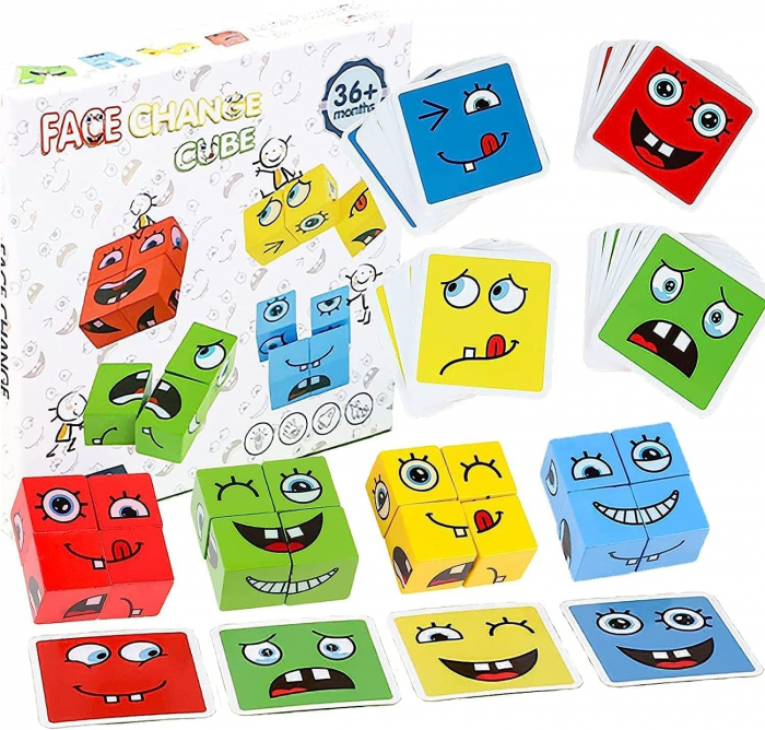 Joc de tip Puzzle Expresii faciale - Expression puzzle building block [2]