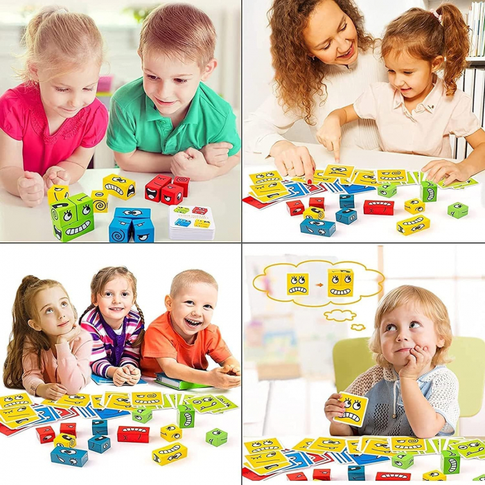 Joc de tip Puzzle Expresii faciale - Expression puzzle building block [5]