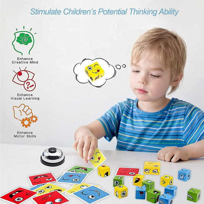 Joc de tip Puzzle Expresii faciale - Expression puzzle building block [4]